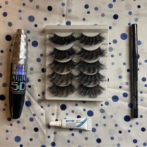 Eyelash and Mascara Set with Eyeliner